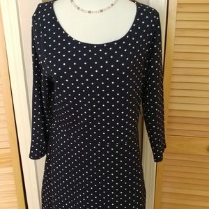 Old Navy Blue and White Polka Dot Dress as L